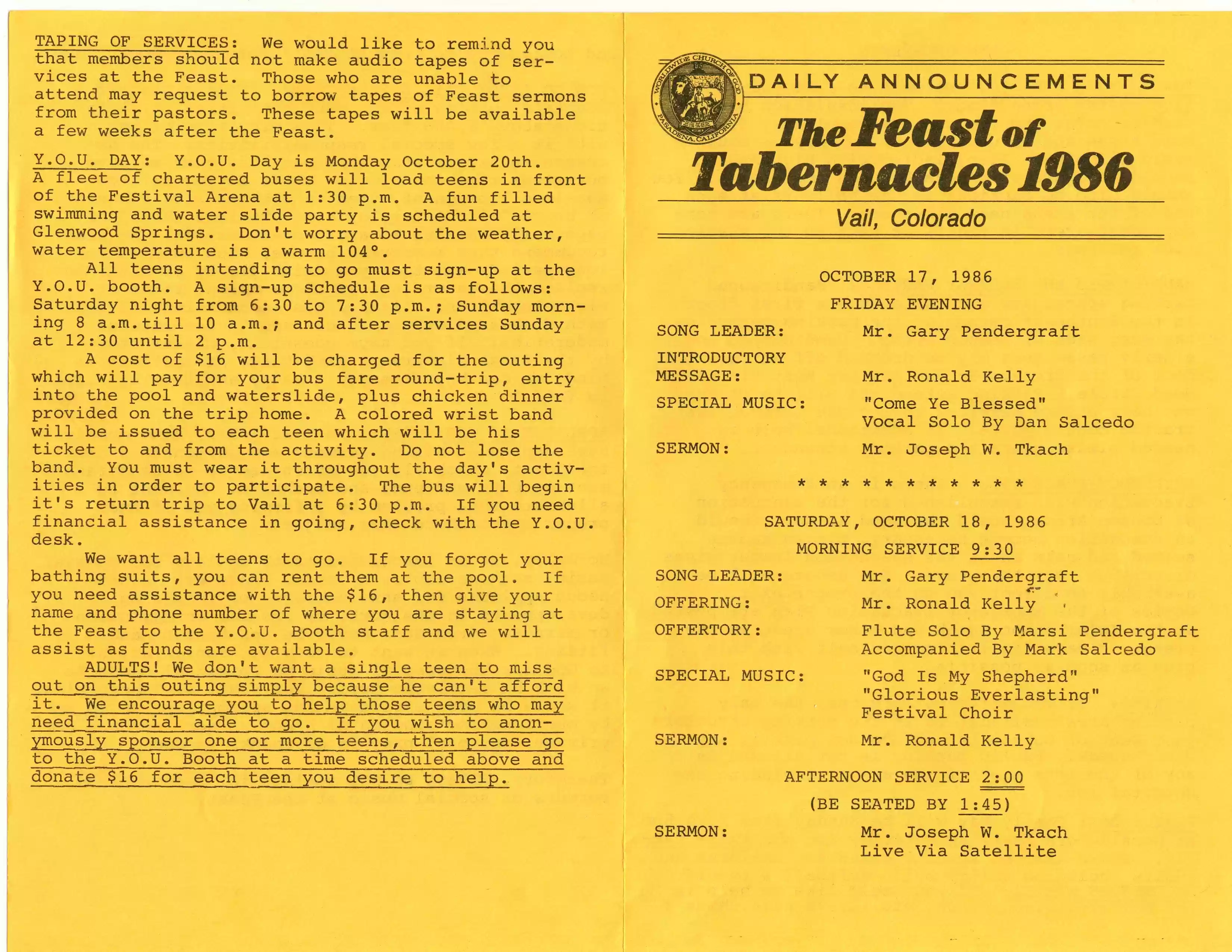 FT bulletin Vail, 9-17 to 9-18-86, p1